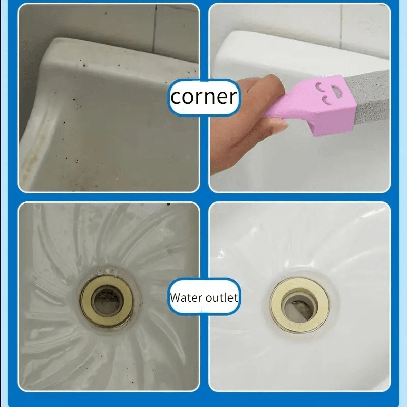 Пемзовый очиститель унитаза с эргономичной ручкой для ванной и бассейна, удаляет пятна