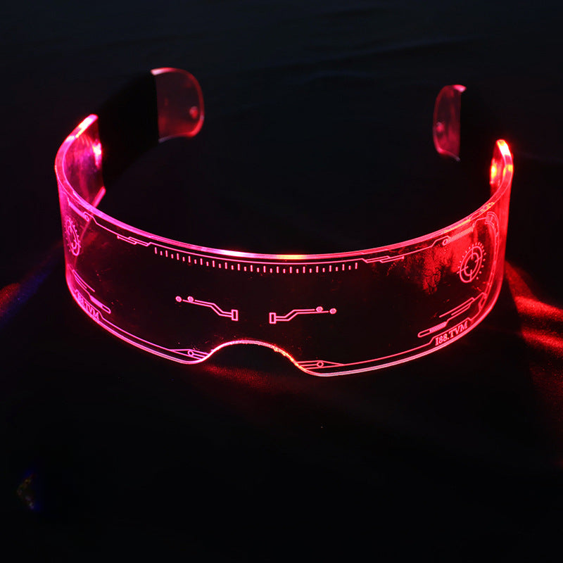 LED Glasses Punk Style with 7 Colors Light Up for Parties