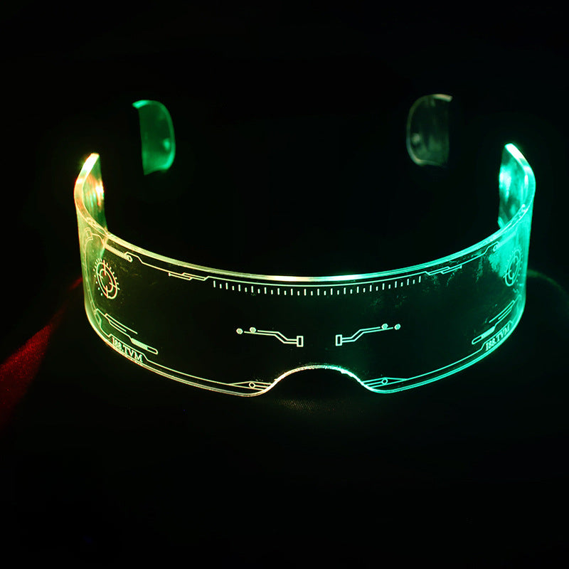 LED Glasses Punk Style with 7 Colors Light Up for Parties