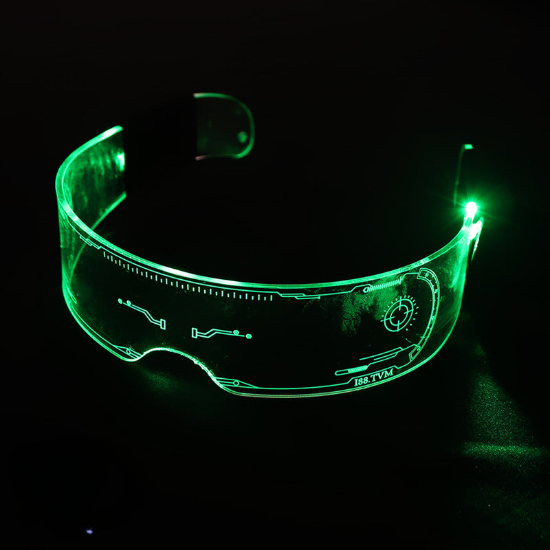 LED Glasses Punk Style with 7 Colors Light Up for Parties