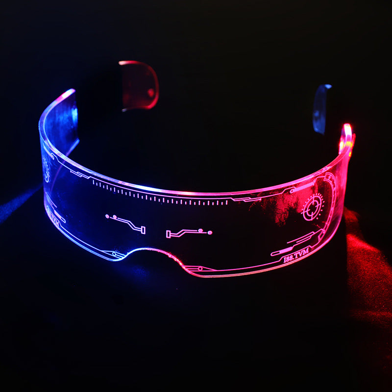 LED Glasses Punk Style with 7 Colors Light Up for Parties