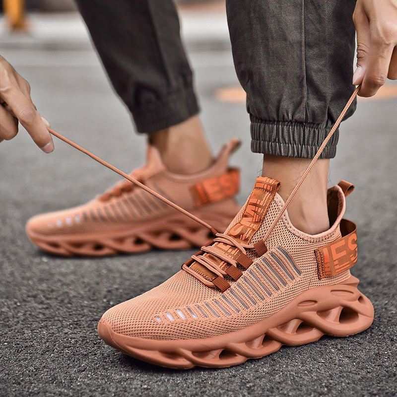 Women's Mesh Lace-Up Running Shoes Lightweight Shock Absorbent Sneakers