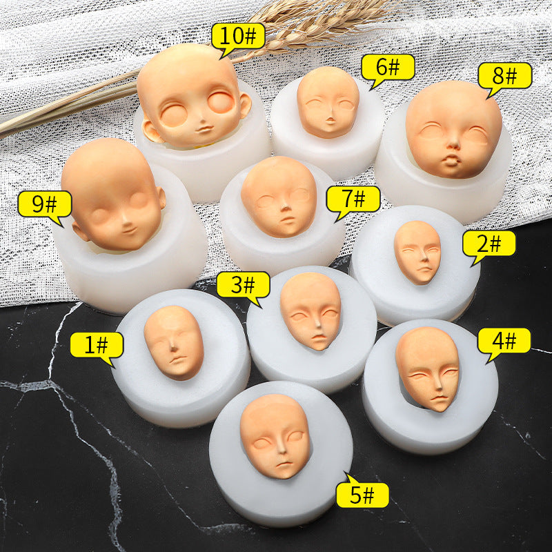 Face-Shaped Silicone Mold for Fondant, Chocolate, Gummy, Soap, Candles