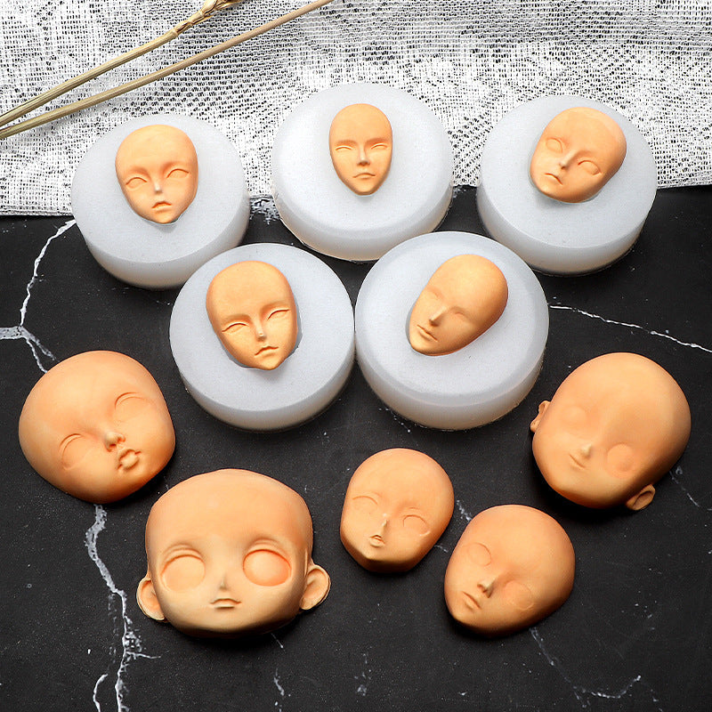 Molde de silicona con forma de cara para fondant, chocolate, gummy, jabón, velas