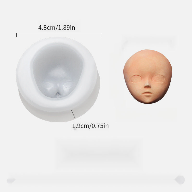 Molde de silicona con forma de cara para fondant, chocolate, gummy, jabón, velas