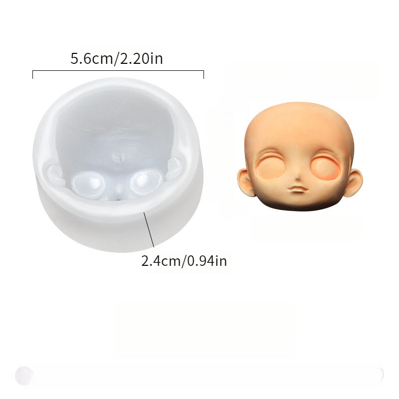 Molde de silicona con forma de cara para fondant, chocolate, gummy, jabón, velas