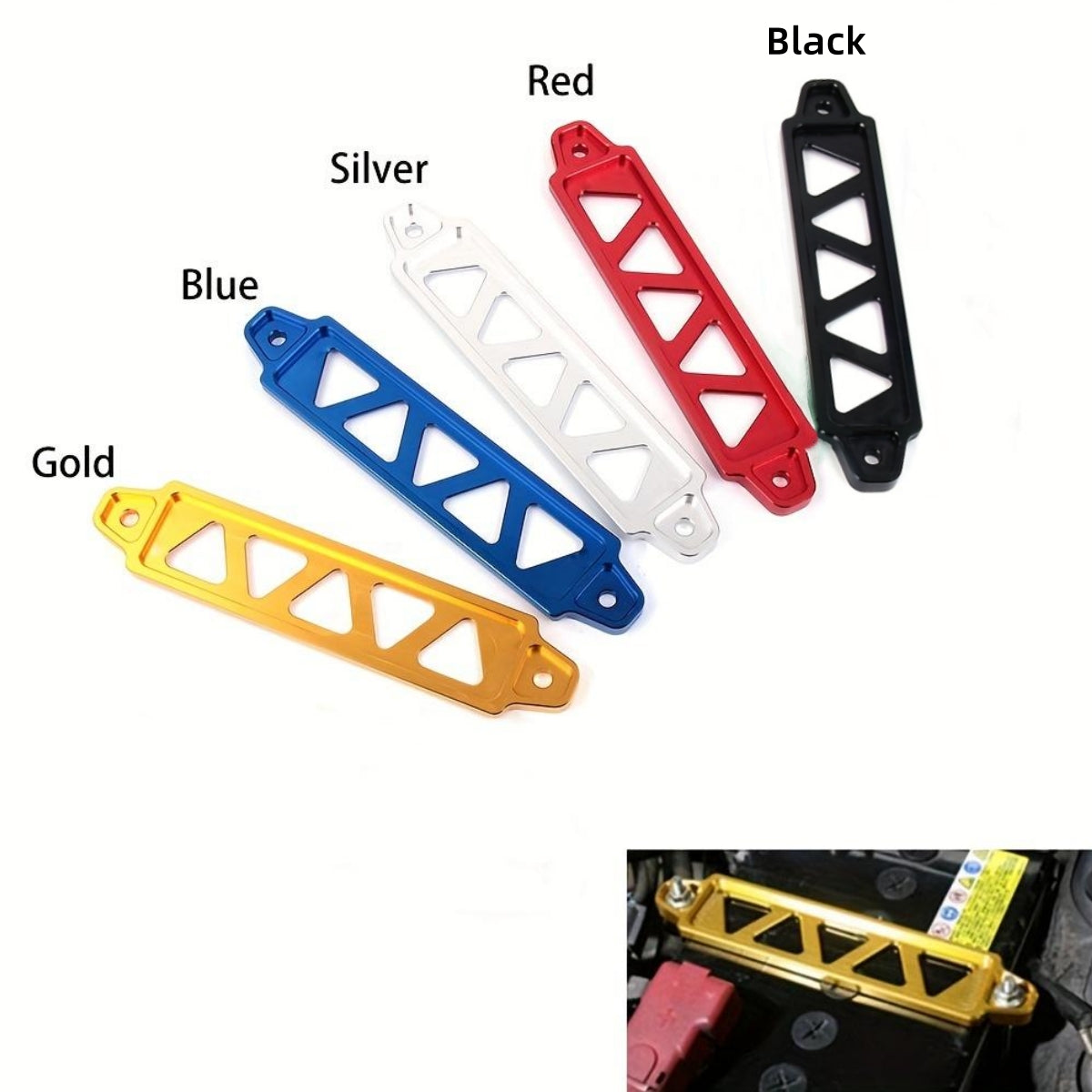 Universal Aluminum Car Battery Holder Secure Mount Durable Durable