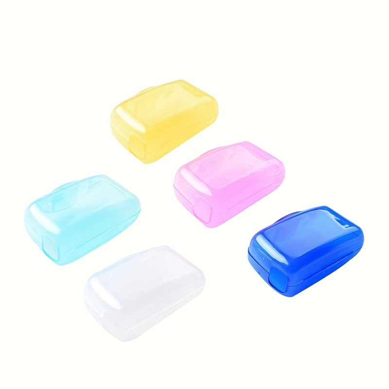 5pcs Portable Toothbrush Head Cover Case Storage Box Protector Cap Holder for Travel and Bathroom