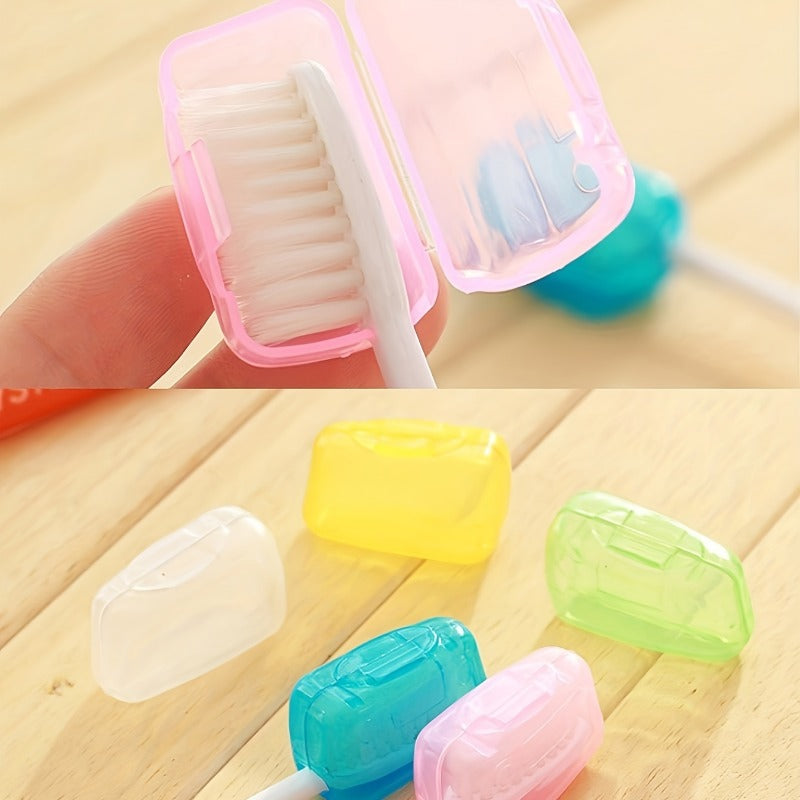 5pcs Portable Toothbrush Head Cover Case Storage Box Protector Cap Holder for Travel and Bathroom