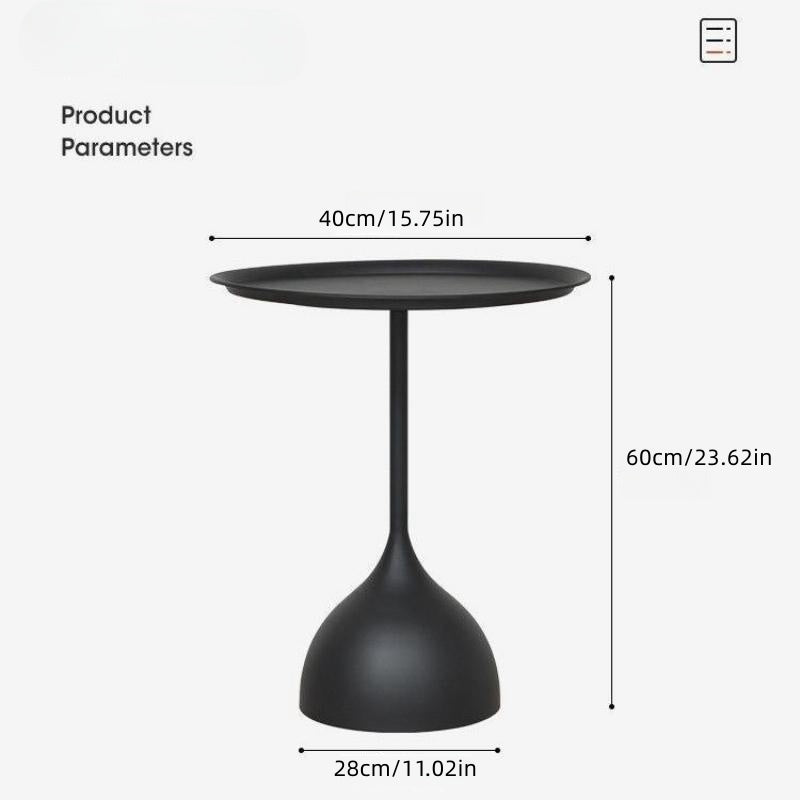 Nordic Minimalist Side Table for Small Spaces with Metal Design in Living Room or Bedroom