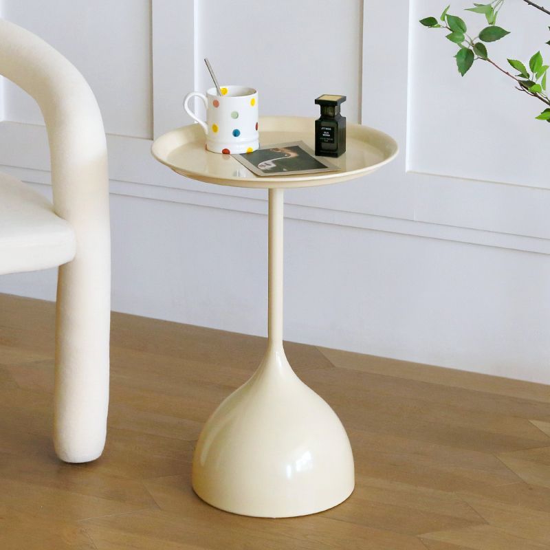 Nordic Minimalist Side Table for Small Spaces with Metal Design in Living Room or Bedroom