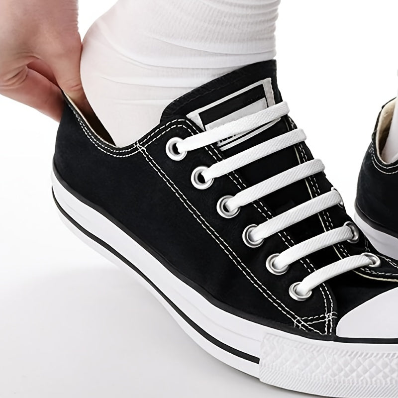 16pcs Silicone Elastic No Tie Shoe Laces for Sneakers Casual Shoes Vibrant Colors