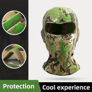 Unisex Camouflage Balaclava Breathable Windproof Hooded Scarf for Skiing Tactical