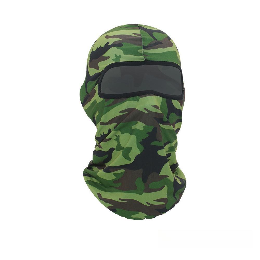 Unisex Camouflage Balaclava Breathable Windproof Hooded Scarf for Skiing Tactical