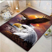 3D Printed Eagle Pattern Area Rug Water Resistant Non-Slip Carpet for Living Room