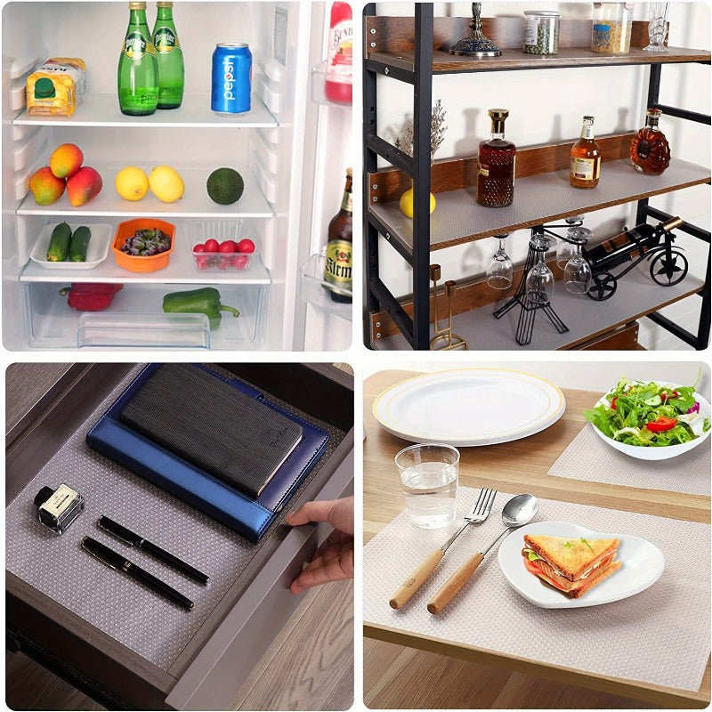 Waterproof Non-Slip Refrigerator Drawer Liners Washable Oil-Resistant Stain-Resistant