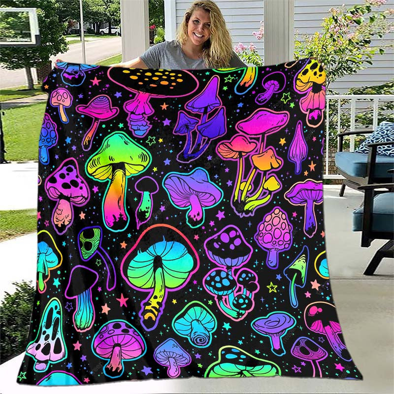 Soft Flannel Blanket for Couch Bed Travel and Camping 1-Piece Warm and Cozy