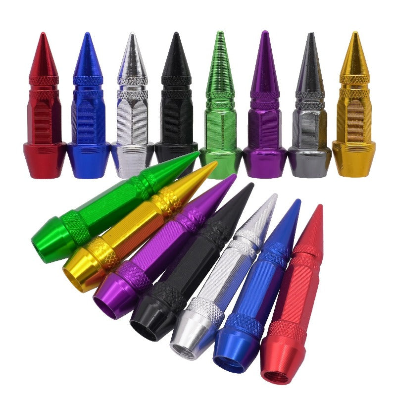 Juego de 4 tapas de válvula para rueda de neumático, ajuste universal para coche, motocicleta, bicicleta, tapas de aire para neumáticos