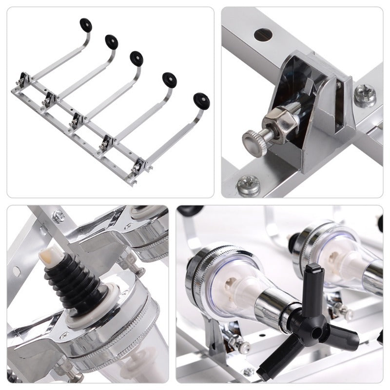 Wall-Mounted Liquor Dispenser Holds 4 Bottles Chrome Finish Aluminum Alloy