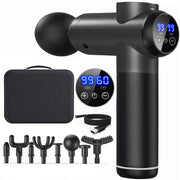 Electric Massage Gun with 8 Heads for Body Relaxation USB Rechargeable Lithium Battery