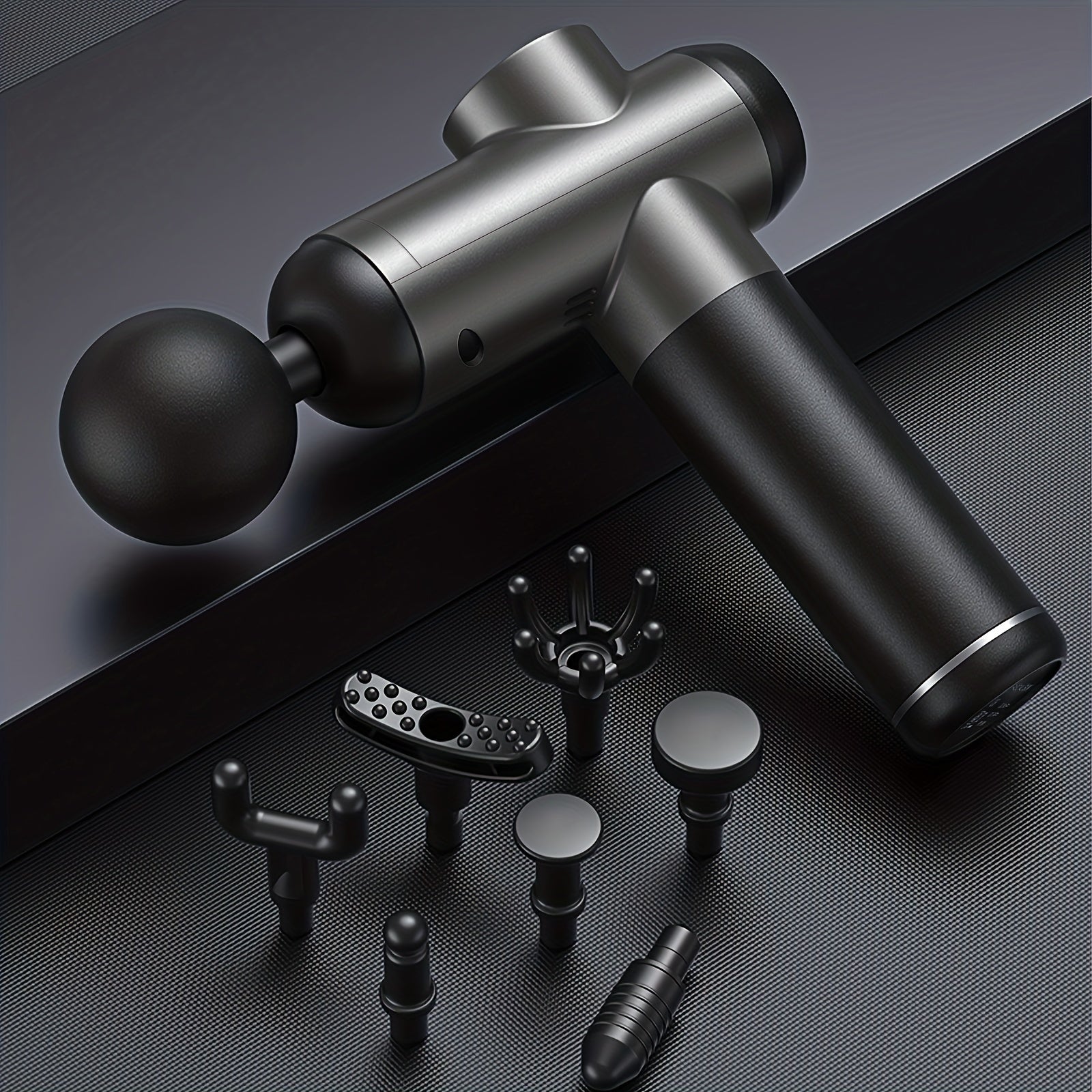 Electric Massage Gun with 8 Heads for Body Relaxation USB Rechargeable Lithium Battery