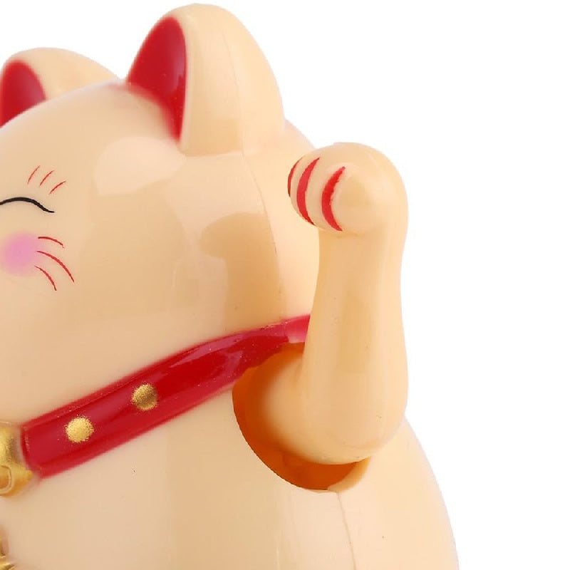 Lucky Beckoning Cat Decor Solar Waving Wealth Cat for Shop Home Car