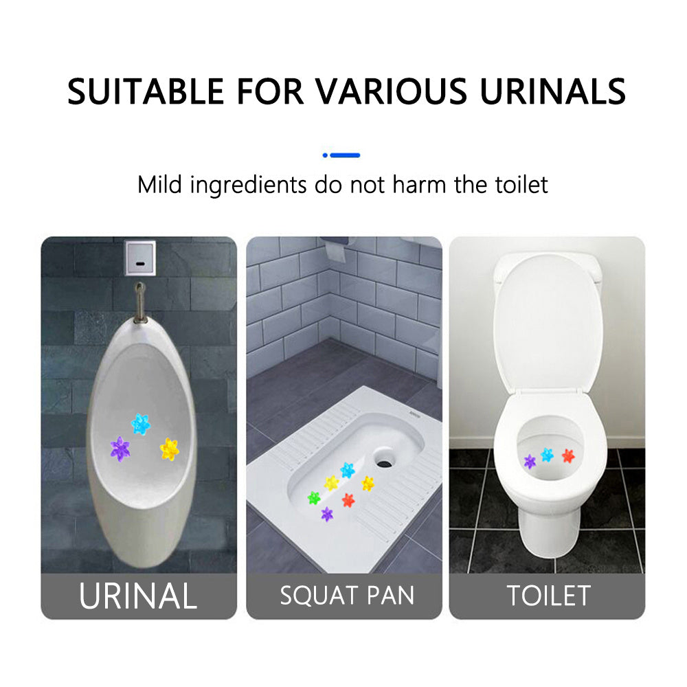 Juego de 6 sellos de gel para inodoro con diseño de flores para eliminación de olores y fragancia fresca