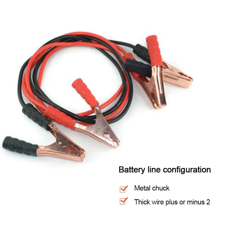 Car Battery Charger with 500A Power Start Booster Jumper Cables