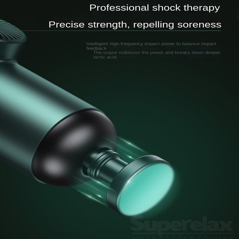 USB orqali zaryadlanadigan massaj quroli, portativ mushaklarni yengillashtirish uchun 8 ta almashtiriladigan bosh bilan.