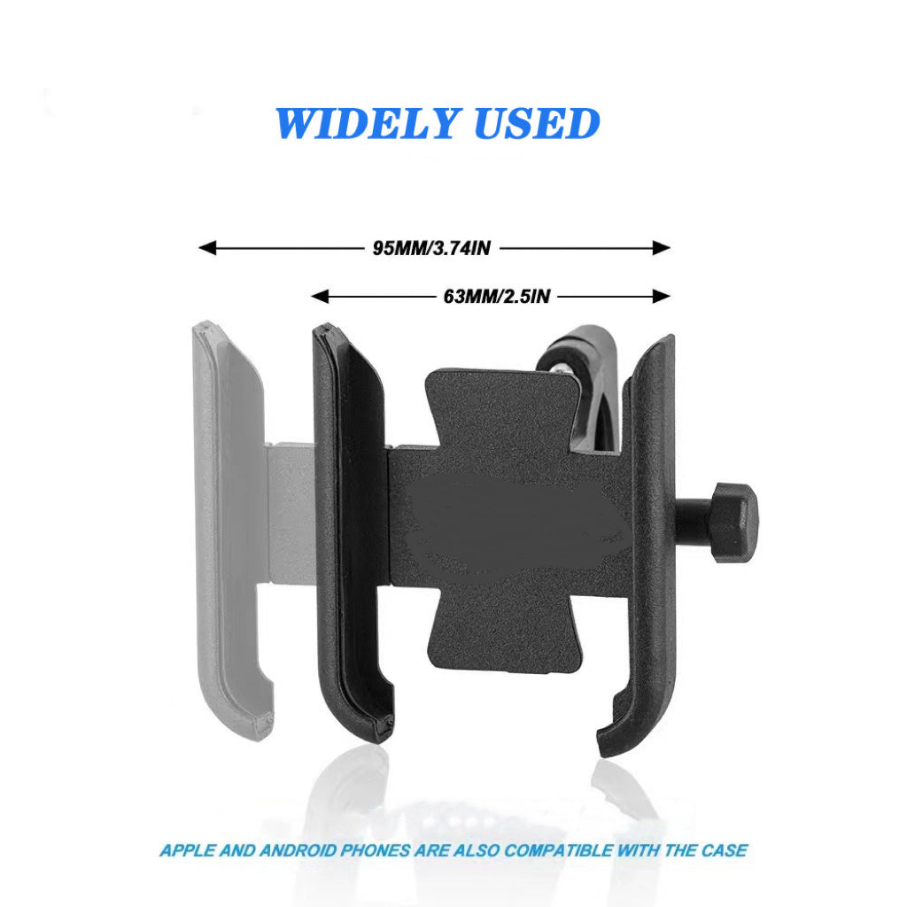 Motorcycle Handlebar Phone Holder GPS Stand Bracket Black Durable Clamp