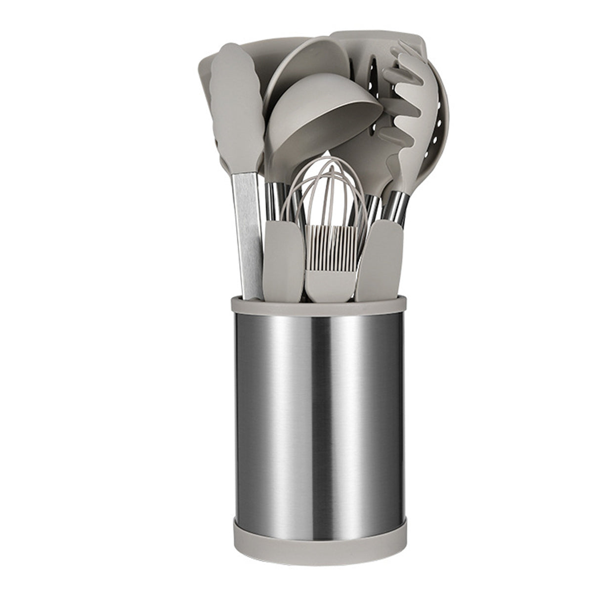 Набор из 12 силиконовых кухонных принадлежностей с металлическими ручками, антипригарные кухонные гаджеты