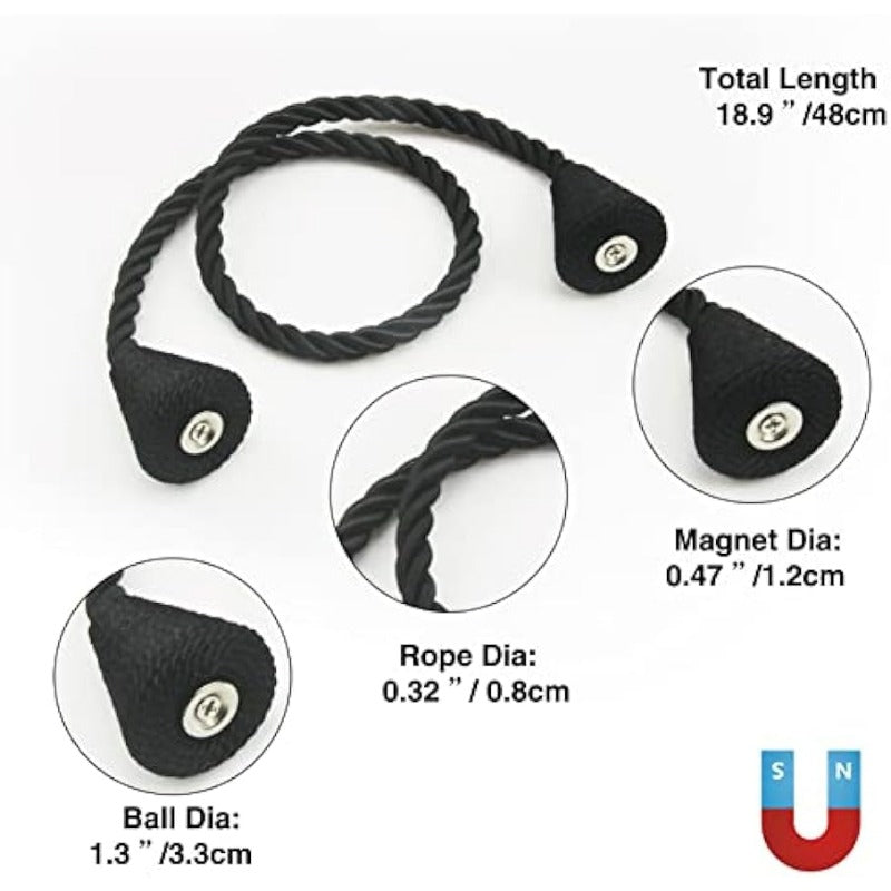 Set of 2 Handmade Rope Curtain Tiebacks for Bedroom Living Room Home Decor