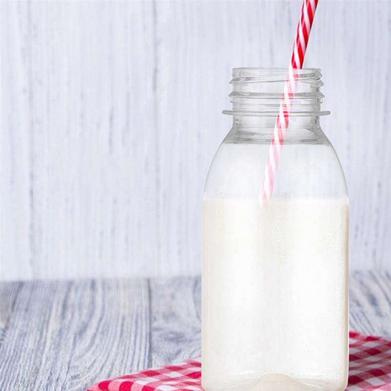 Set of 6 100ml Leakproof Plastic Milk Bottles for Juice and Beverages