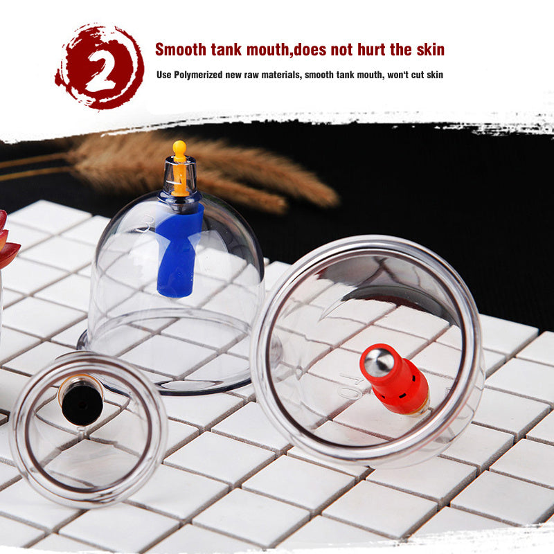 32-Donali plastik vakuum kuboklar to'plami tananing massaji va sog'liqni saqlash uchun