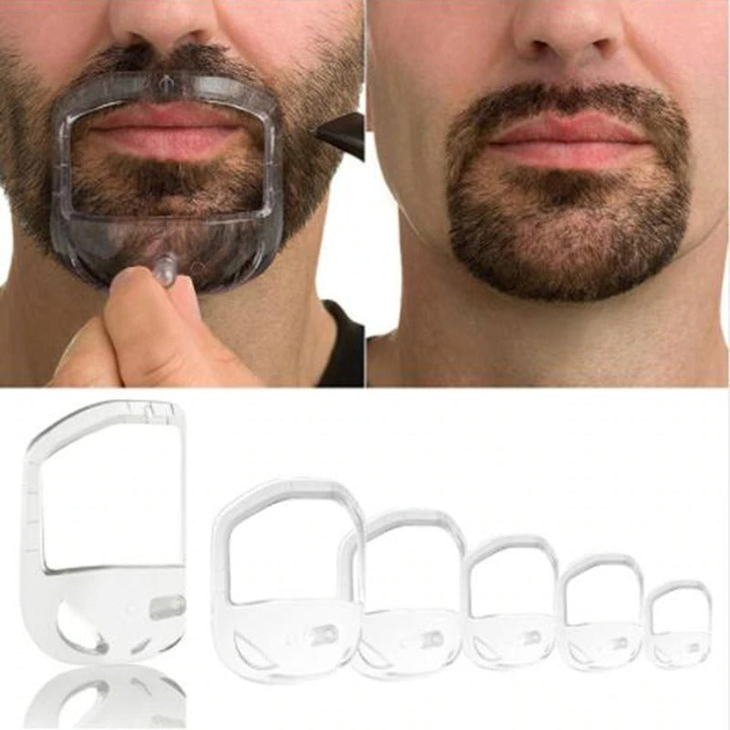 Men's Beard Styling Templates 5-Pack Mustache Goatee Shaper Shaving Tool