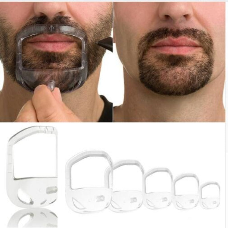 Men's Beard Styling Templates 5-Pack Mustache Goatee Shaper Shaving Tool
