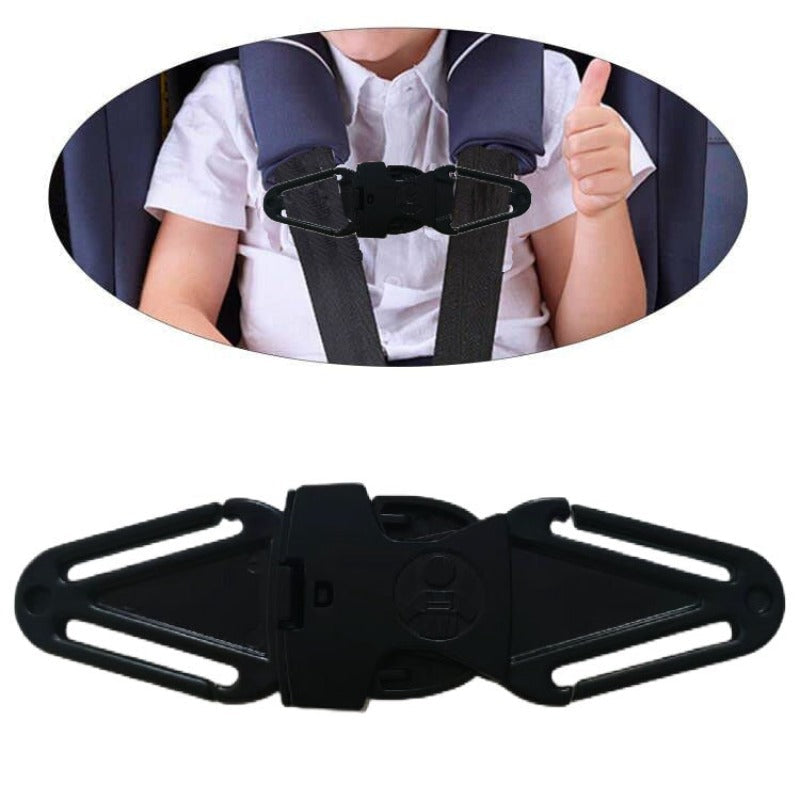 Car Seat Safety Accessories with Chest Buckle Dual Lock Fasteners and Anti-Detachment Clips
