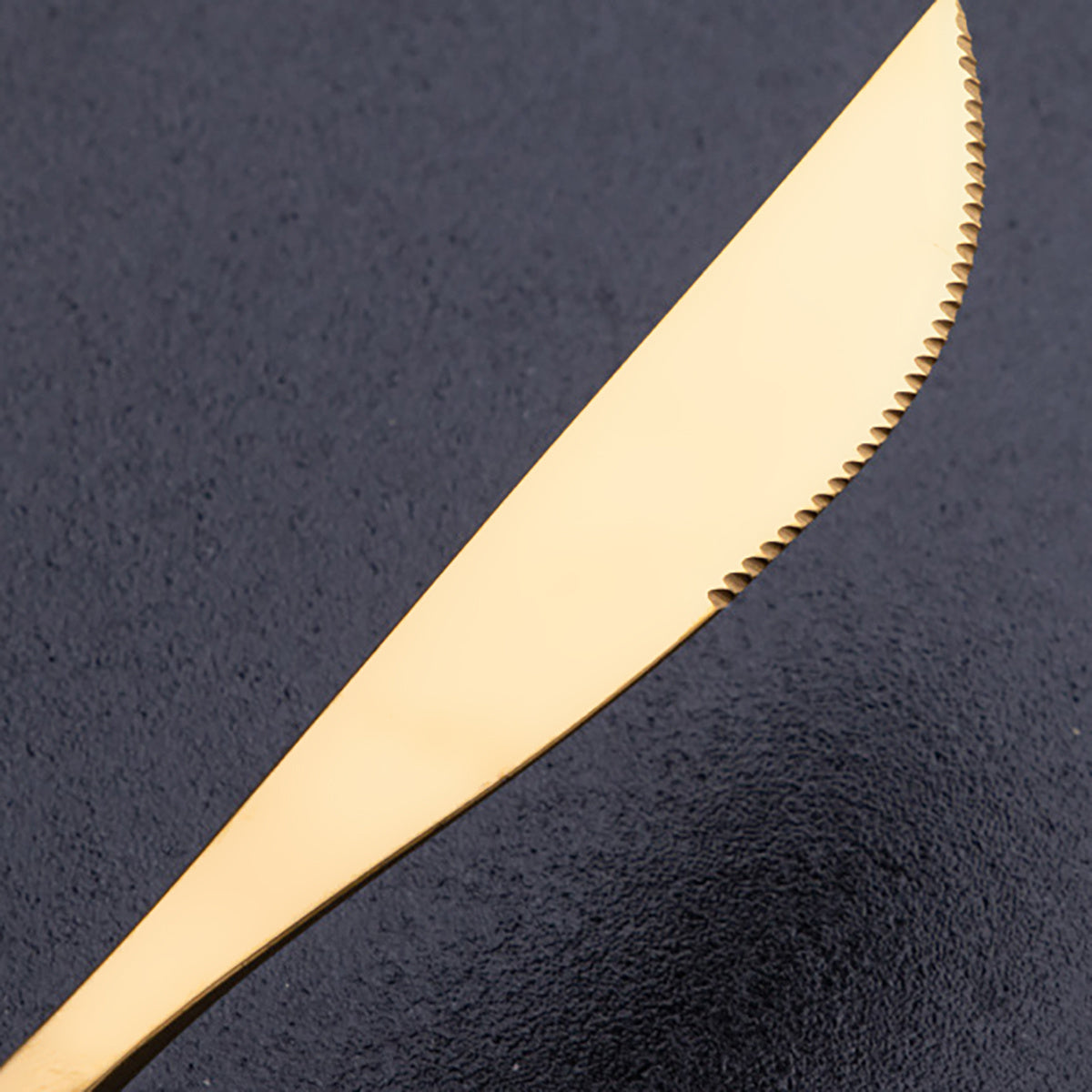 30-Piece Stainless Steel Cutlery Set with Gold and Black Finish Dishwasher Safe