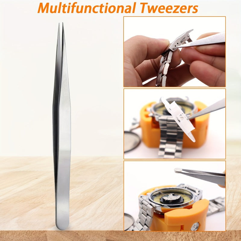 Watch Battery Replacement Kit with Back Remover Wrench, Case Opener, Tweezers