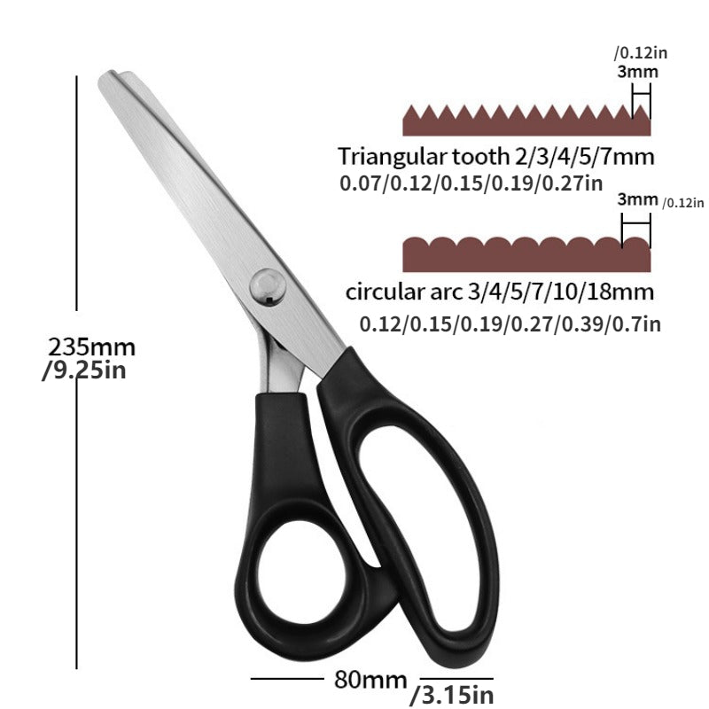 Stainless Steel Tailor Scissors with Comfort Grip Black Handle for Fabric Cutting