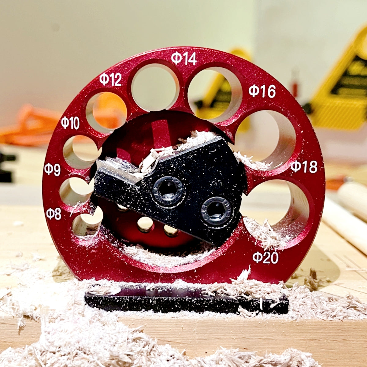 8-Hole Dowel Maker Jig Kit for Woodworking 8mm-20mm Round Rods Aluminum Alloy