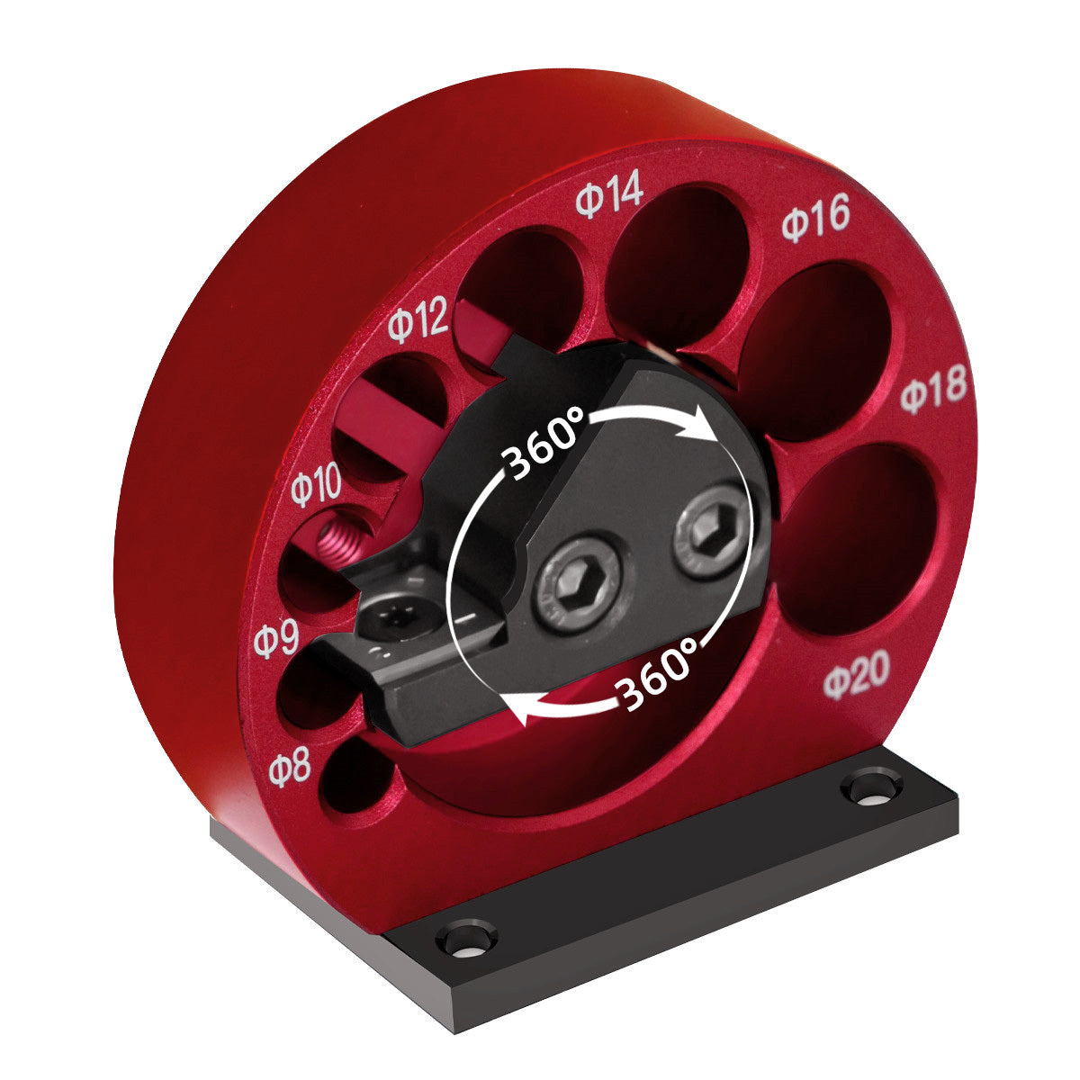 Kit de plantilla para hacer pasadores de 8 orificios para carpintería, varillas redondas de 8mm-20mm, aleación de aluminio