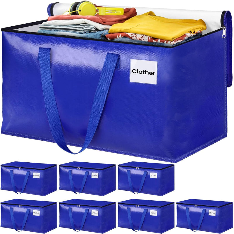 Набор из 4 переносных сумок с прочными ручками и крепкими молниями, сумки для хранения для компактного хранения, переезда и организации, складные сумки для экономии пространства для упаковочных материалов.