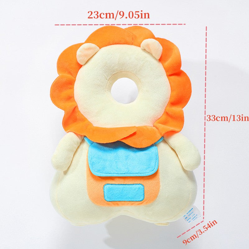 Kids Safety Pillow Yellow Adjustable Head Protection Pad with Fastening Belt