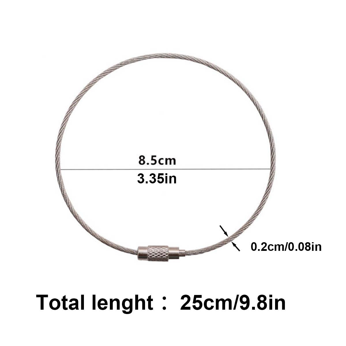 100 Stainless Steel Wire Rings for Keychains Luggage Tags and Hanging Ropes