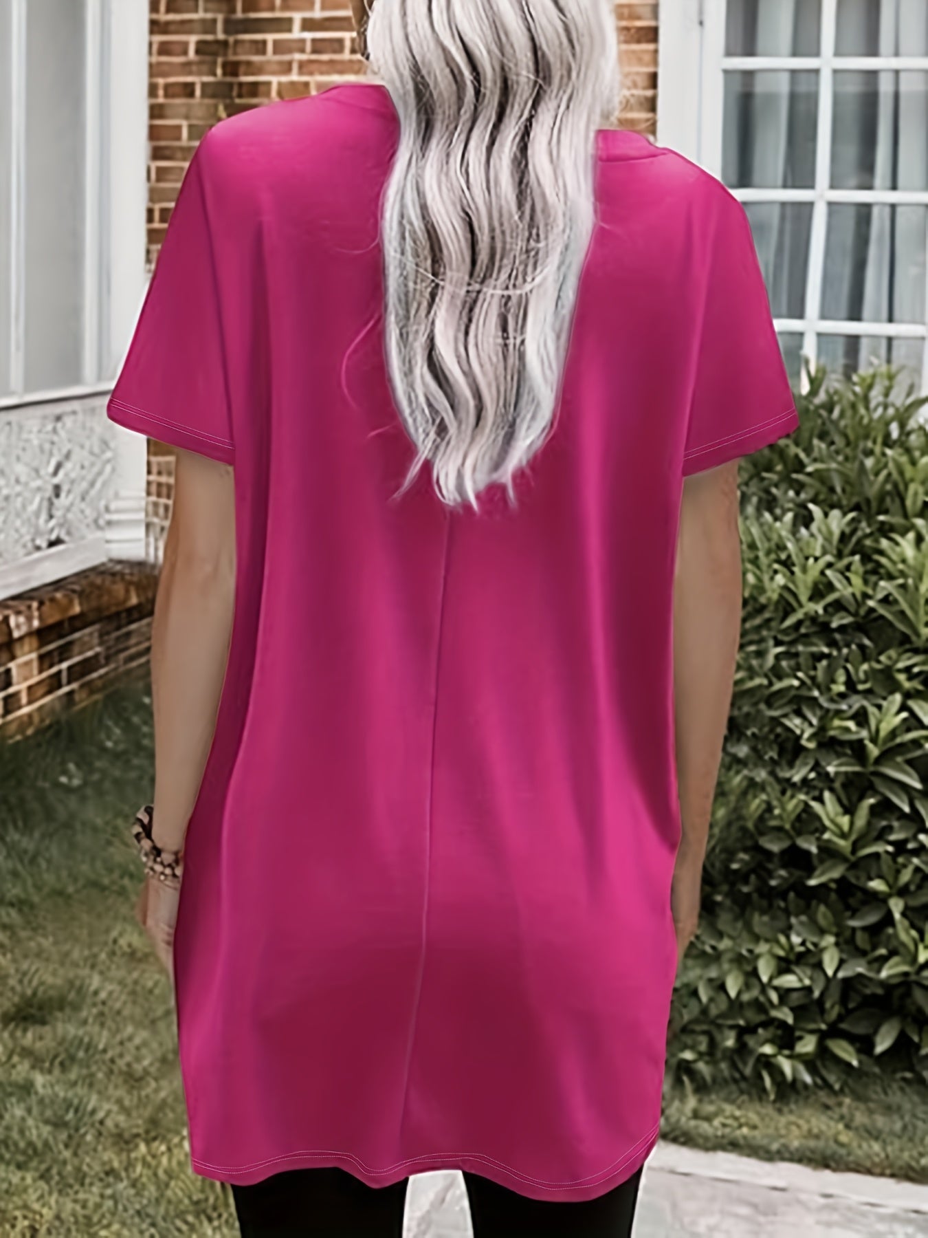 Ayollar uchun kundalik paxta qisqa ko'ylakli futbolka to'plami, cho'ntaklar bilan, uchta qism