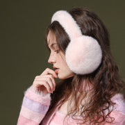 Warm Imitation Mink Ear Protectors for Riding and Commuting