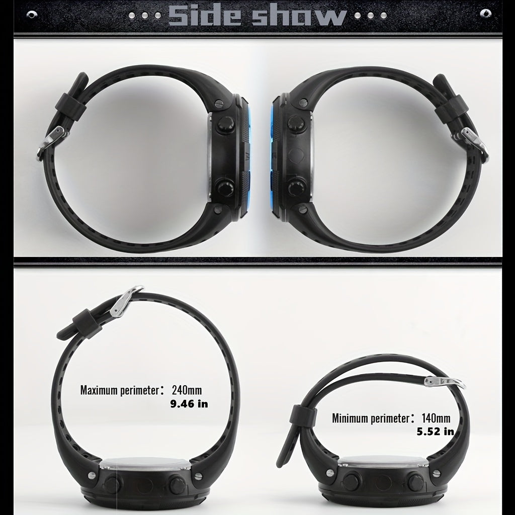 Men Women Digital Sports Watch Large Dial Lighting Display TPU Band