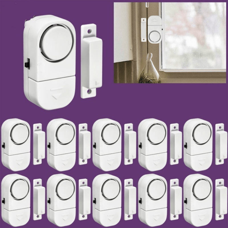 Wireless Home Security Alarm System with Magnetic Door and Window Sensors