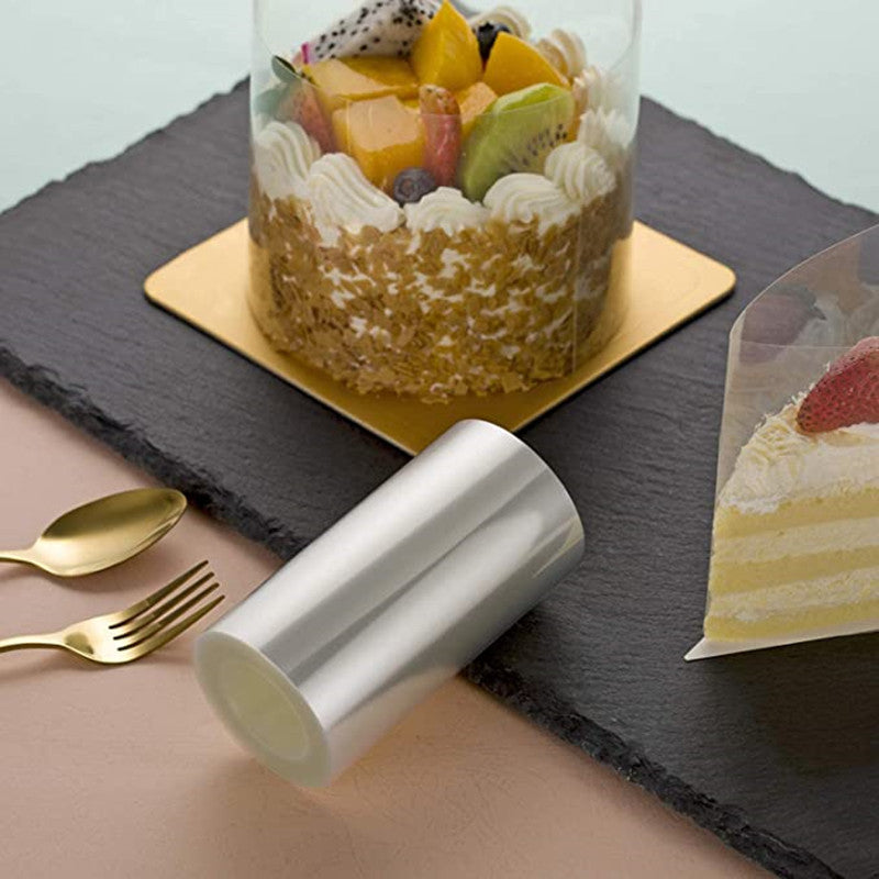 Transparent Cake Collar Film Roll for Mousse and Pastries, 10 Meters